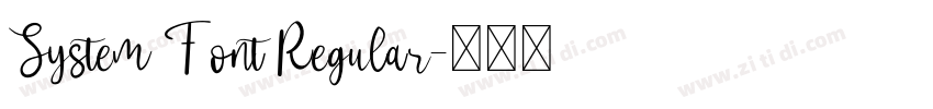 System Font Regular字体转换